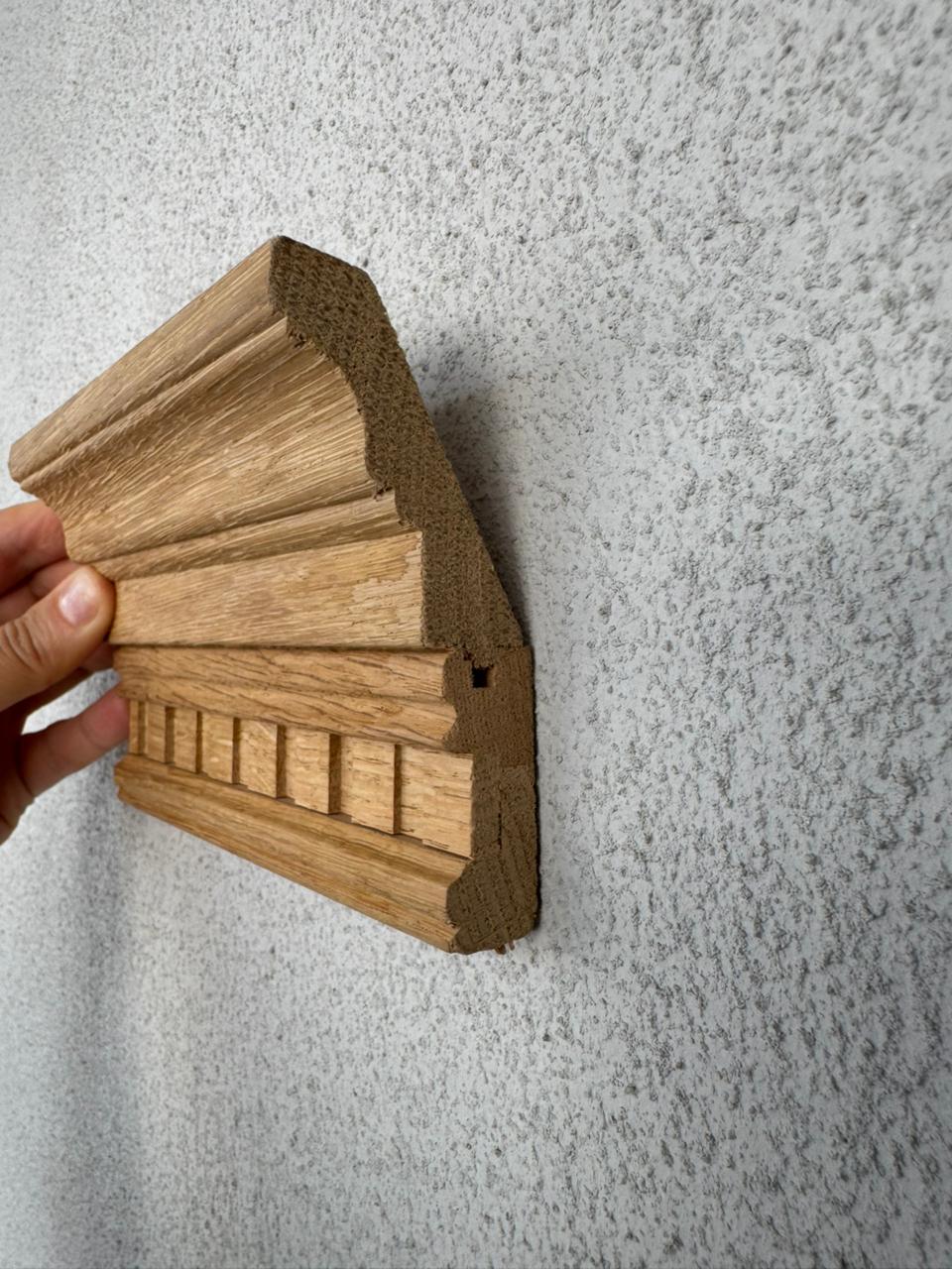 Карниз массив Дуб без покрытия 110 мм (до 2000 мм)